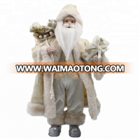 Customized Christmas gift fabric stuffed Santa Clause figure plush toy