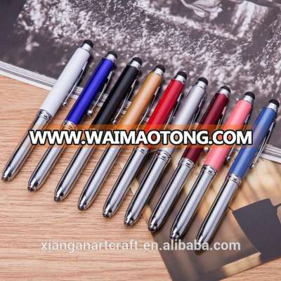 promotional advertisement ballpoint pen with touch screen mobile phone head and led