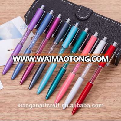 crystal diamond on top metal body promotional advertising ballpoint pen business signature office ball pen