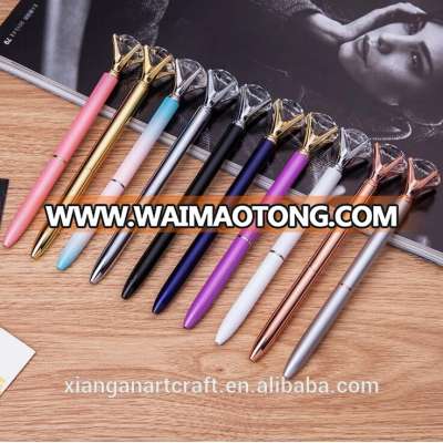 big diamond on top metal body promotional advertising ballpoint pen business signature office crystal ball pen